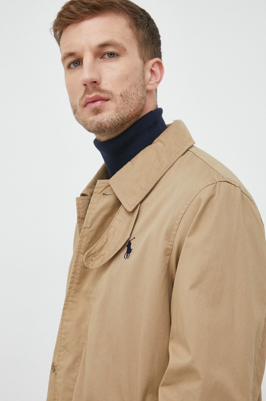 Polo Ralph Lauren płaszcz bawełniany 710869148002 beżowy AW22