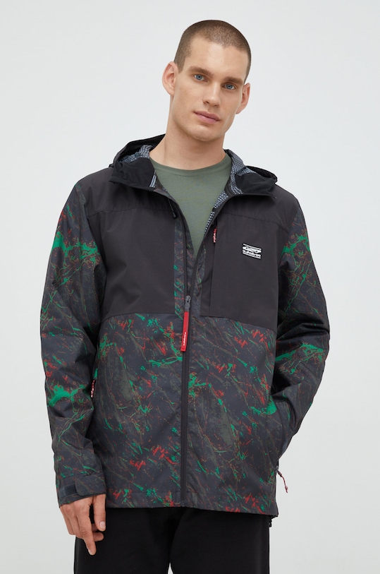 Outdoorová bunda Quiksilver Lizard Heads nezateplené černá EQYJK03819