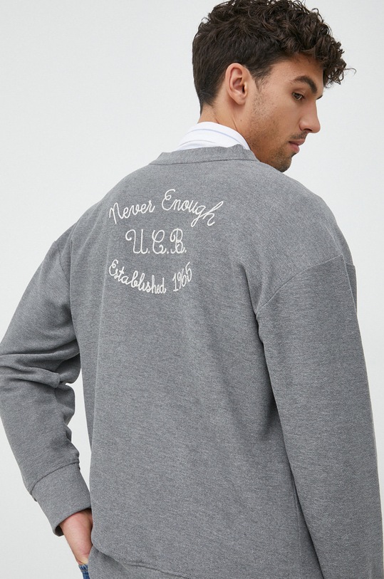 United Colors of Benetton kardigan aplikacja szary 3P73U6001.507