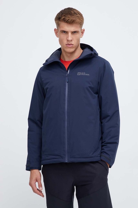 Куртка outdoor Jack Wolfskin Wisper з капюшоном темно-синій 1111723