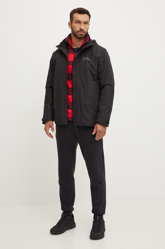 Одяг Куртка outdoor Jack Wolfskin Taubenberg 3in1 1115311 чорний