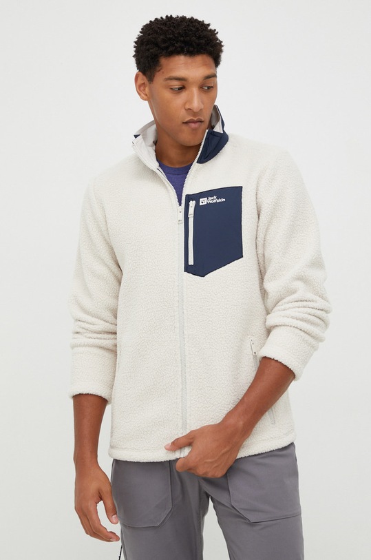 Jack Wolfskin bluza bez kaptura beżowy 1709002