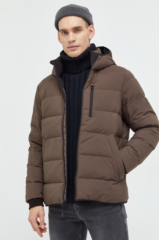 Abercrombie & Fitch kurtka puchowa KI132.3473.400 brązowy AW22