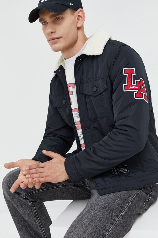 Hollister Co. kurtka bez kaptura czarny KI332.2172.900