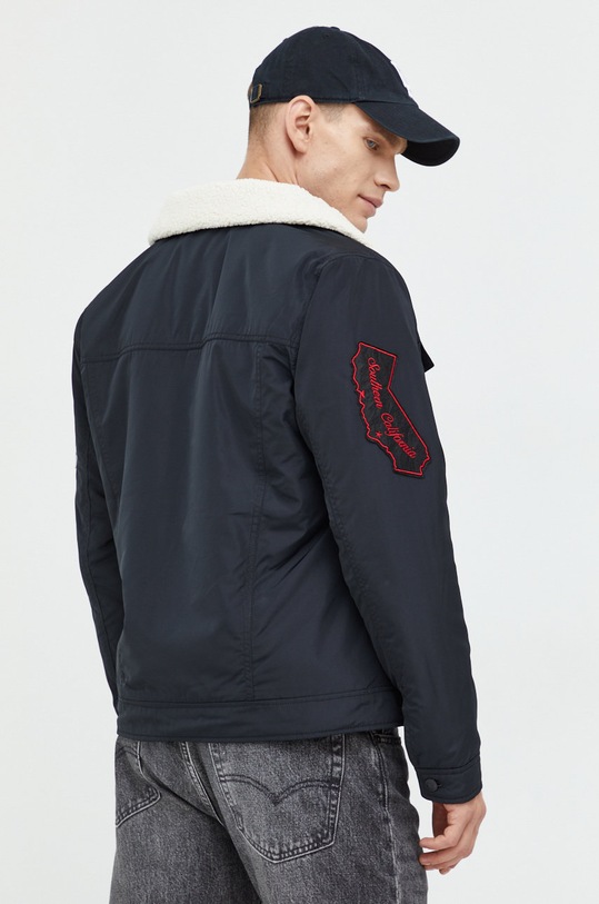 Odzież Hollister Co. kurtka KI332.2172.900 czarny