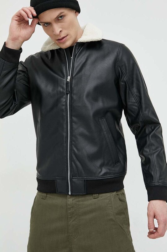 Hollister Co. kurtka bez kaptura czarny KI332.2178.901