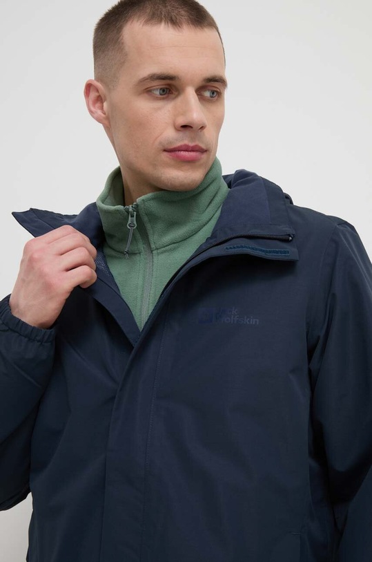 Jack Wolfskin kurtka outdoorowa Stormy Point granatowy 1111142