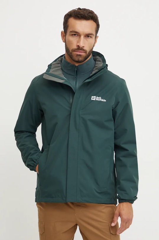 Куртка outdoor Jack Wolfskin Stormy Point зелений 1111142