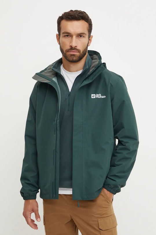 Куртка outdoor Jack Wolfskin Stormy Point зелений 1111142