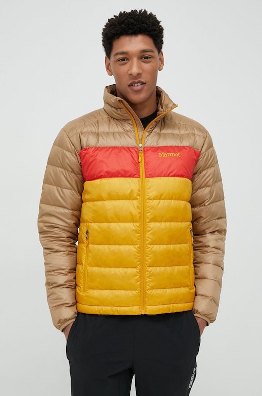 Péřová sportovní bunda Marmot Ares žlutá 71260