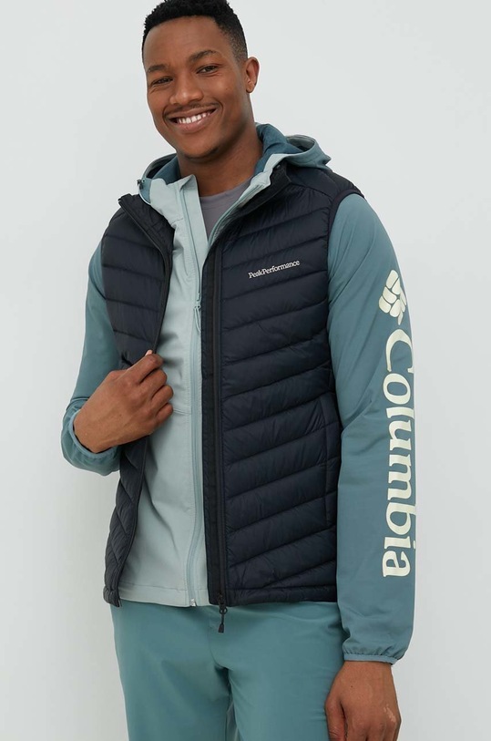 Peak Performance bezrękawnik sportowy puchowy Frost bez kaptura czarny G77894