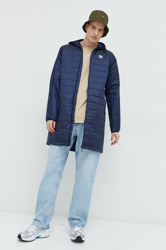 Μπουφάν adidas Originals άλλο σκούρο μπλε HM2460