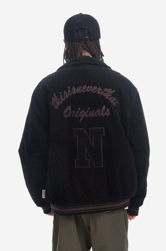 Odzież thisisneverthat kurtka sztruksowa Originals Corduroy Varsity TN223WOWLS02 czarny
