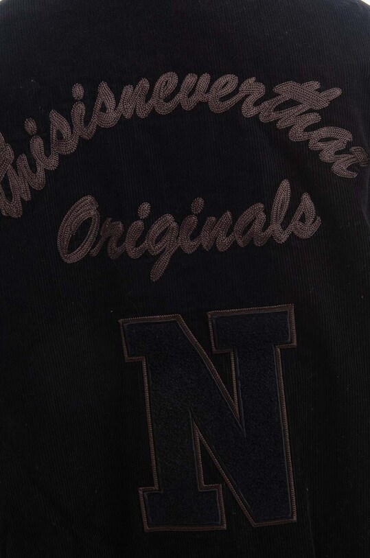 thisisneverthat kurtka sztruksowa Originals Corduroy Varsity czarny TN223WOWLS02