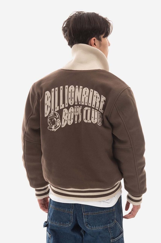 Ρούχα Bomber μπουφάν από μαλλί Billionaire Boys Club Astro Varsity Jacket B22301 καφέ