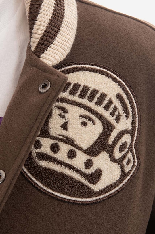 Bomber μπουφάν από μαλλί Billionaire Boys Club Astro Varsity Jacket καφέ B22301