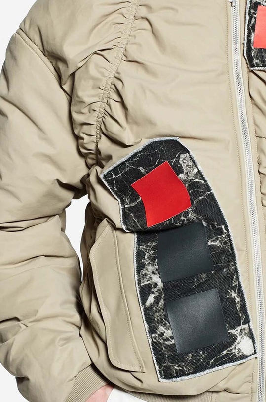 Bomber bunda A-COLD-WALL* Cubist Ruche Bomber Jacket ACWMO131 DARK STONE béžová ACWMO131