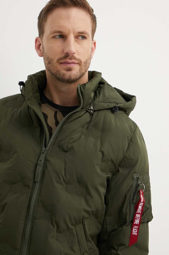 Μπουφάν Alpha Industries Logo Puffer πράσινο 108107.142