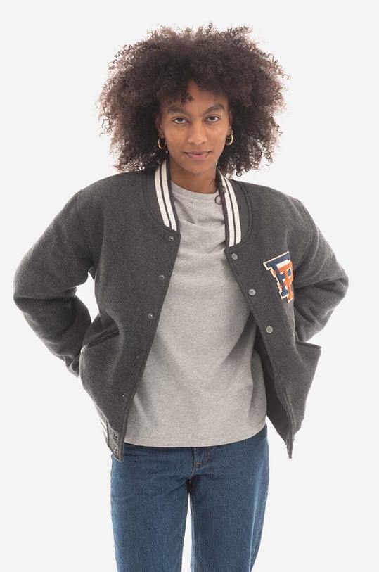Filling Pieces kurtka bomber z domieszką wełny Varsity Jacket 81422201874
