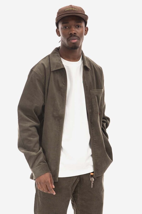 Gramicci kurtka bawełniana Grid Cord Zip Shirt