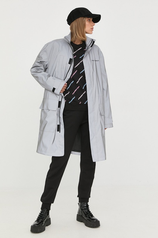 Odzież Karl Lagerfeld parka 225W1580 225W1580 srebrny