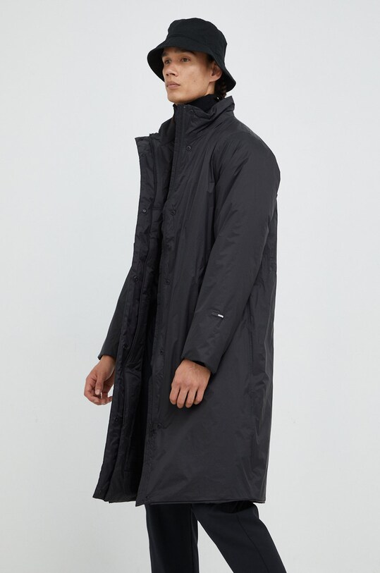 Rains kurtka 15500 Long Padded Nylon W Coat 15500.01 czarny AW22