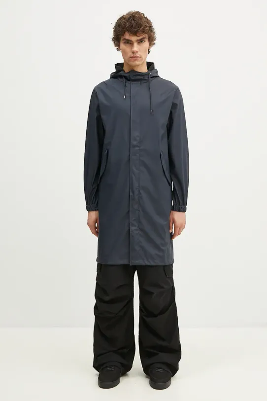 Rains rain jacket 18140 Fishtail Parka with navy 18140.47