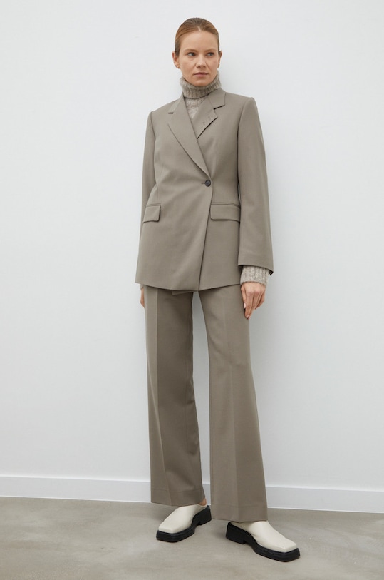 Tiger Of Sweden sacou din lana S71174002 gri AW22