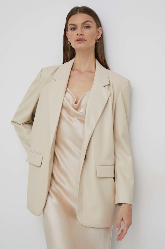 Vero Moda marynarka oversize beżowy 10274239.Birch