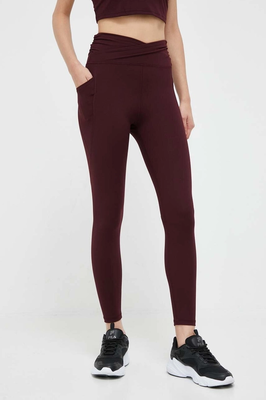 Dkny legginsy z elastanem bordowy DP2P3052