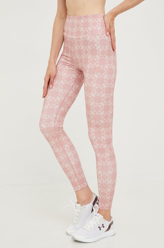 Guess legginsy wzorzyste różowy V2YB21.MC03W