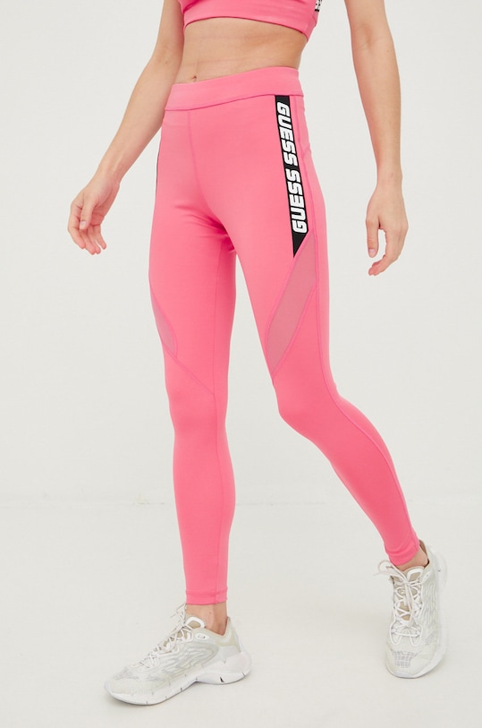 Guess legginsy z elastanem różowy V2YB17.MC03W