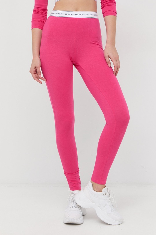 Guess legginsy CARRIE aplikacja różowy O2BB00.KBBU1