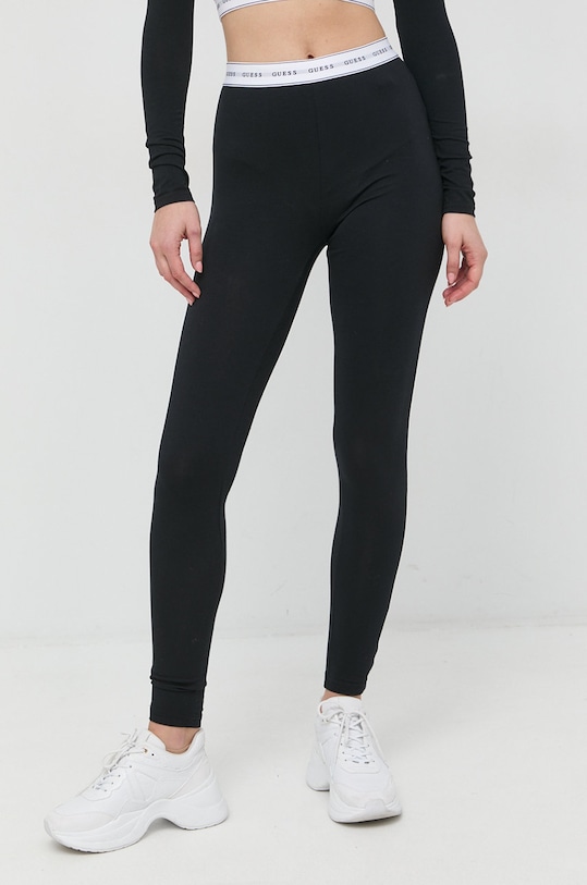 Guess legginsy CARRIE aplikacja czarny O2BB00.KBBU1