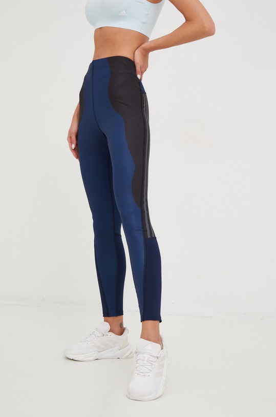 adidas Performance leggins de alergare Marimekko HH7315 bleumarin AW22