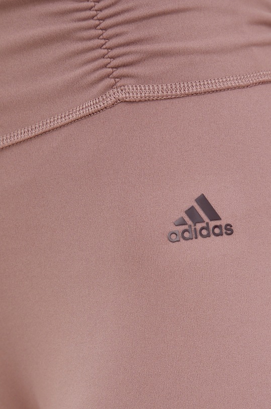 Legíny na jógu adidas Performance Studio Gathered fialová HK6548