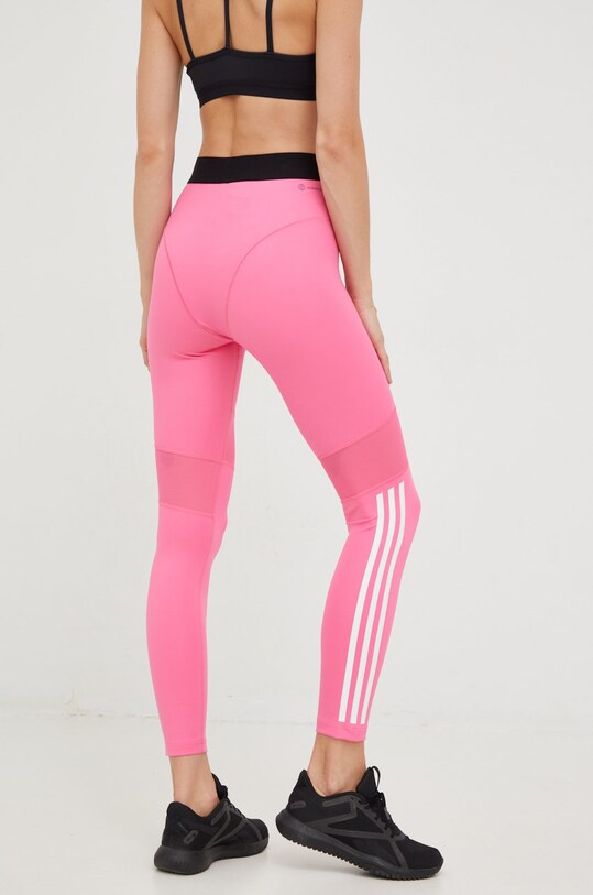Îmbrăcăminte adidas Performance leggins de antrenament Hyperglam 3-stripes HK9989 roz