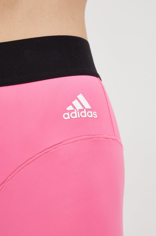 adidas Performance legginsy treningowe Hyperglam 3-Stripes różowy HK9989