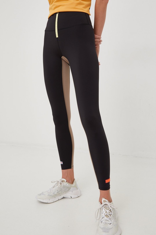 P.E Nation legginsy treningowe wzorzyste czarny 22PE3G103