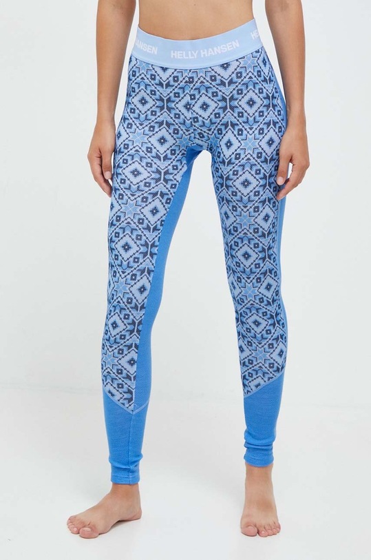 Helly Hansen legginsy funkcyjne Lifa Merino Midweight sporty zimowe niebieski 49411