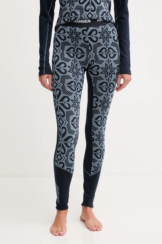 Helly Hansen legginsy funkcyjne Lifa Merino Midweight sporty zimowe granatowy 49411