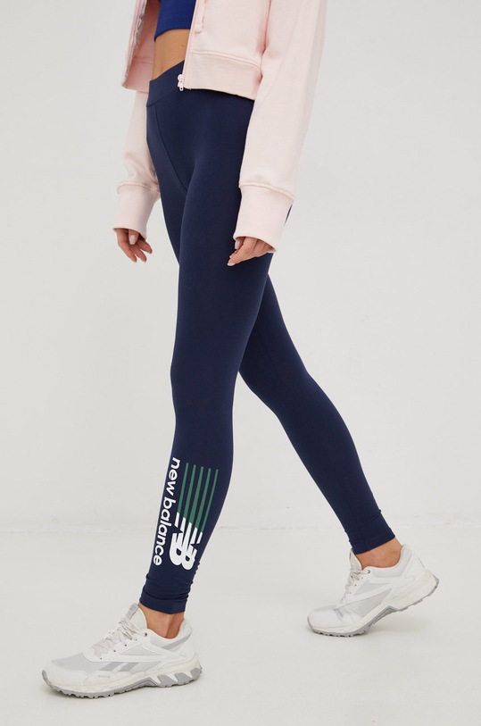New Balance legginsy treningowe z elastanem granatowy WP23800NGO