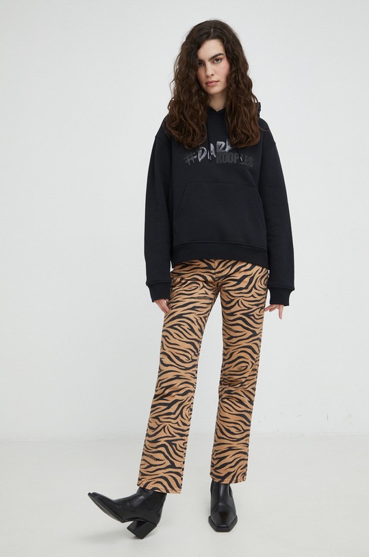 Wrangler jeansy bawełniane W2H2XTY25 brązowy AW22