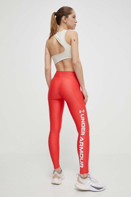 Under Armour legginsy treningowe Armour Branded z elastanem czerwony 1376327