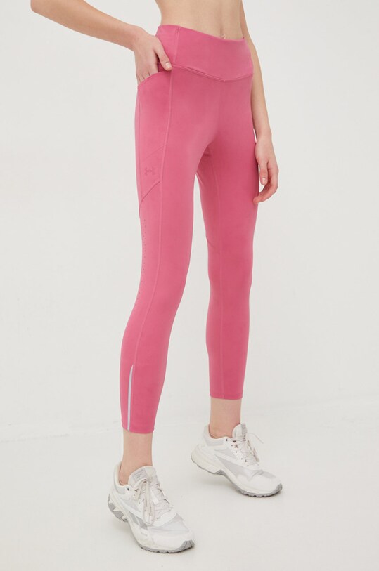Under Armour leggins de alergare Fly Fast 3.0 tricotaj roz 1369771