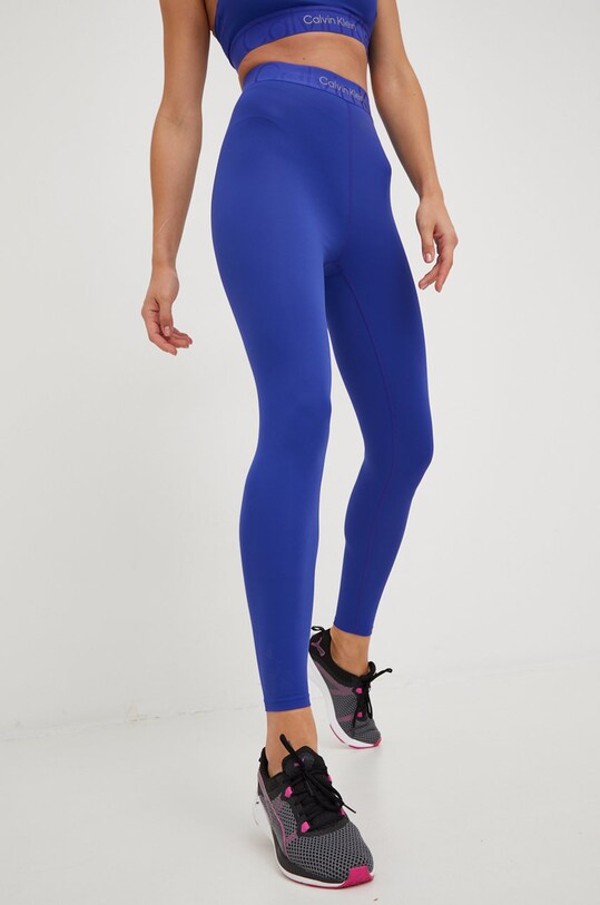 Pajkice za vadbo Calvin Klein Performance Monolith Reflective Z elastanom mornarsko modra 00GWF2L615.9BYY