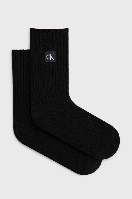 Calvin Klein gyapjú zokni hosszúszárú zokni fekete 701219977