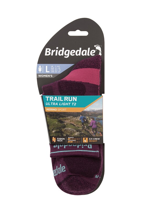 Дрехи Чорапи Bridgedale Ultralight T2 Merino Sport 710202 розов