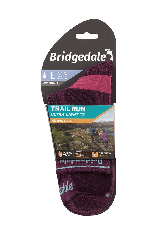 Îmbrăcăminte Bridgedale șosete Ultralight T2 Merino Sport 710202 roz