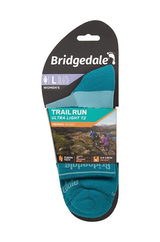 Одяг Шкарпетки Bridgedale Ultralight T2 Merino Sport 710202 бірюзовий